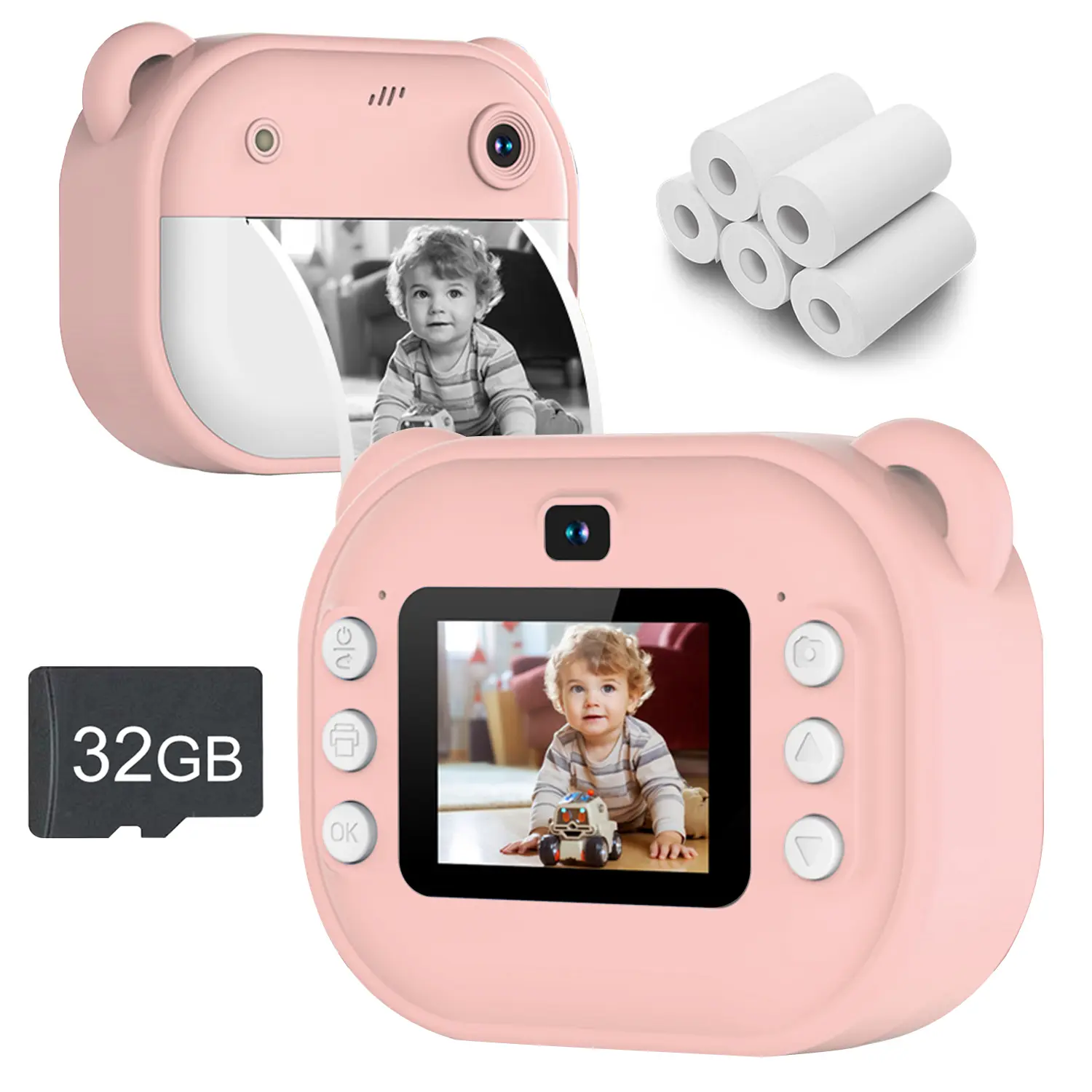 Portable Digital Instant Camera for Kids, Colorful Digital Photo Printer Instant Camera, Birthday Gift Toy for Boys & Girls (Ages Noted), Photo Printer Instant Cameras