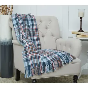 Lawson Lake Plaid 50" x 60" Throw Blanket by Valerie