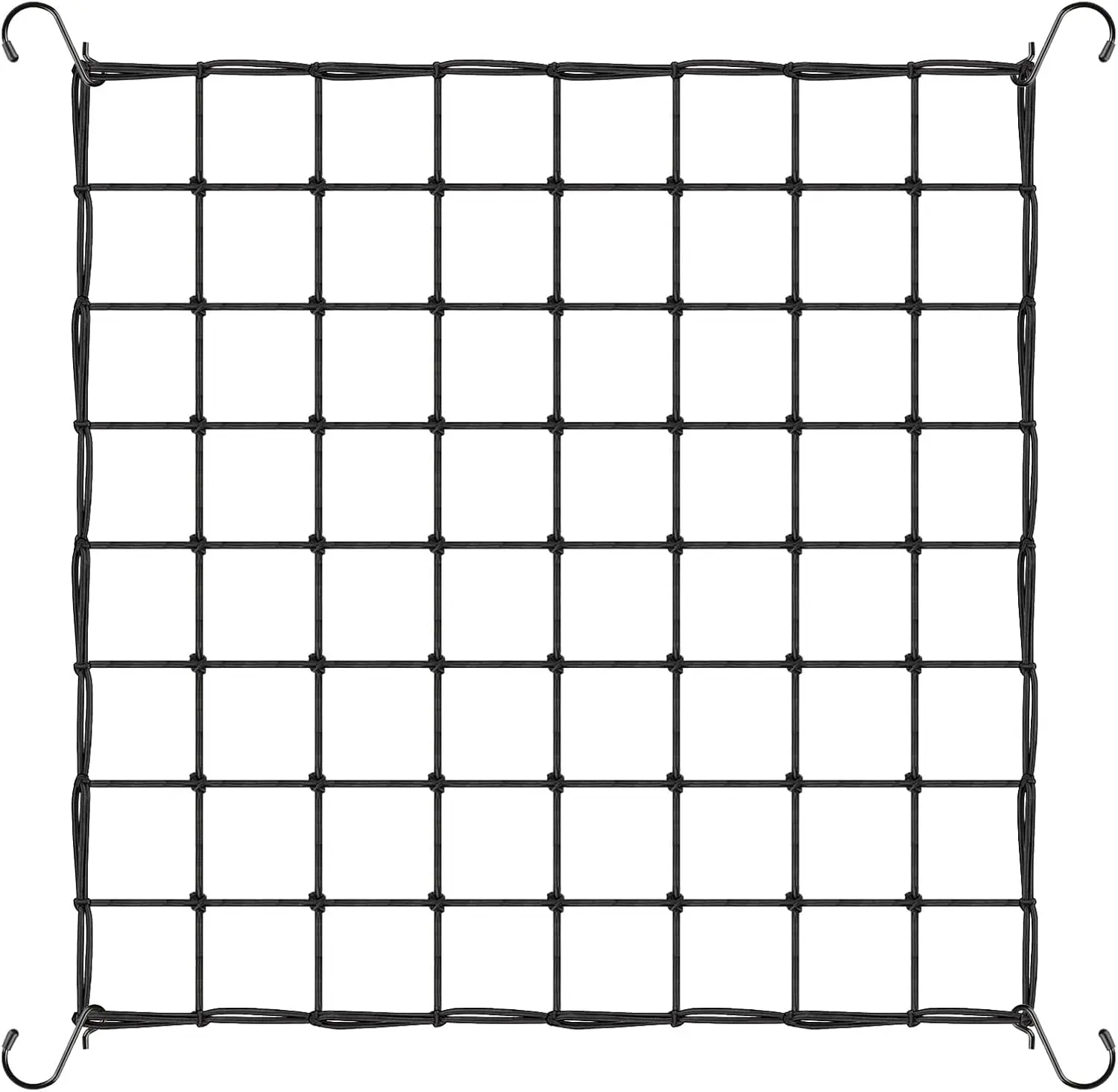 Trellis Netting, Scrog Net 4×4 ft, Heavy-Duty, Grow Tent Accessories, 1 Pcs | 3 mm in Diameter, Thick and Elastic, Stretches to 4×4 ft, Protects & Supports Cucumber Plants, with 4 Hooks