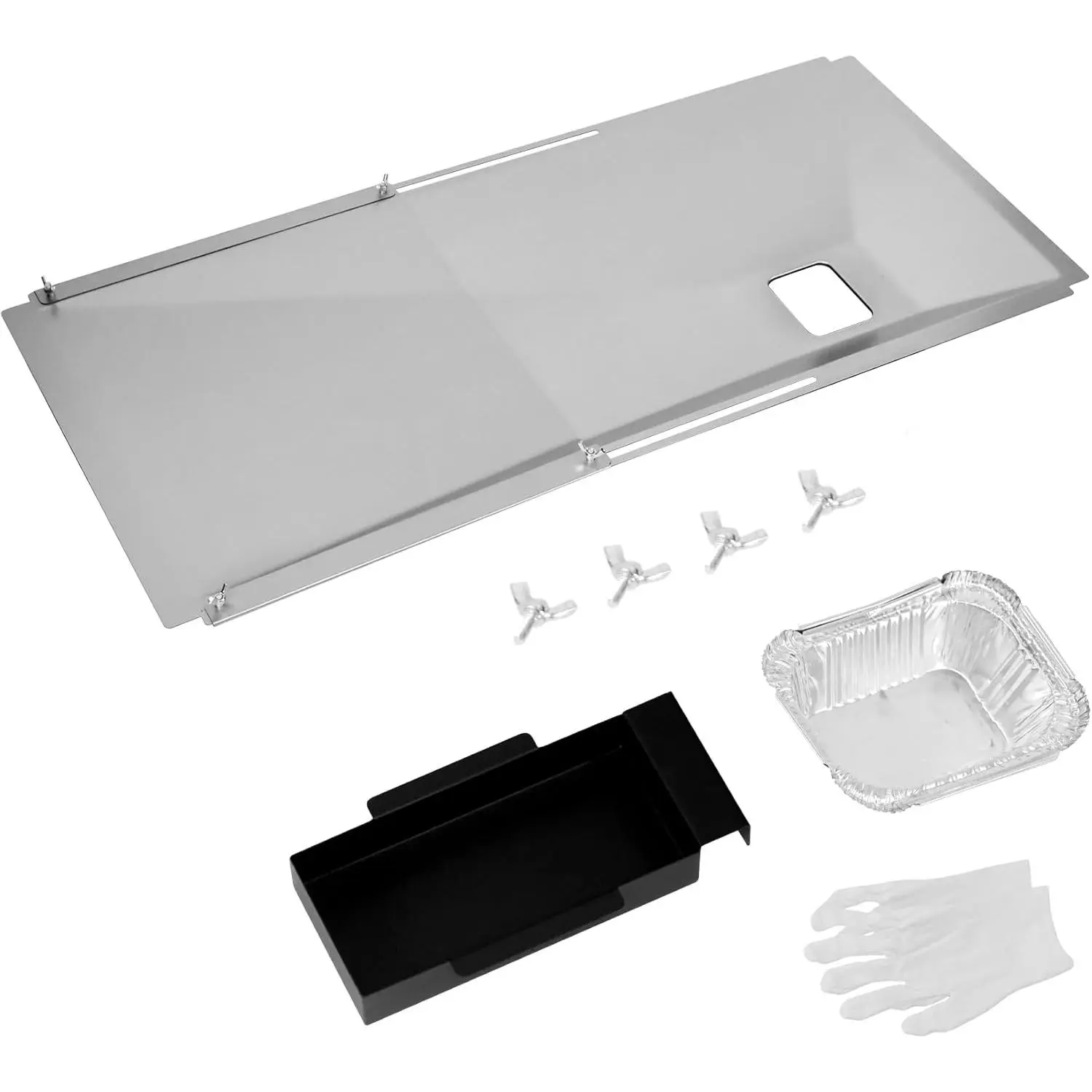 Universal  Tray with Catch Pan for Nexgrill 720-0888s 720-0888, Charbroil, Dynaglo, Kenmore, BHG, Grill Master, Backyard, Uniflame, Expert Gas Grill, Drip Pan for 3/4/5/6 Burner Gas Grill Models