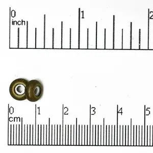 8mm x 5mm Round String-On Clasp - With 2mm Silicone Grommet - Sold by the Piece - Multiple Finishes - SOC 2R