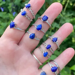 Lapis Adjustable Silver Ring Lapis Rings Lapis Jewelry Lapis Gifts September Birthstones September Gifts Birthday Gifts Anniversary Gifts