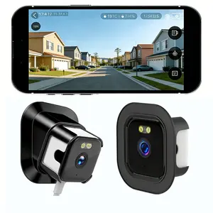 WiFi Window Camera Dual Stand, Adjustable Angle, No Screws, Self-Adhesive, Night Vision, Home Security Monitoring, Elderly, Kids, Pets, WiFi Security Cameras