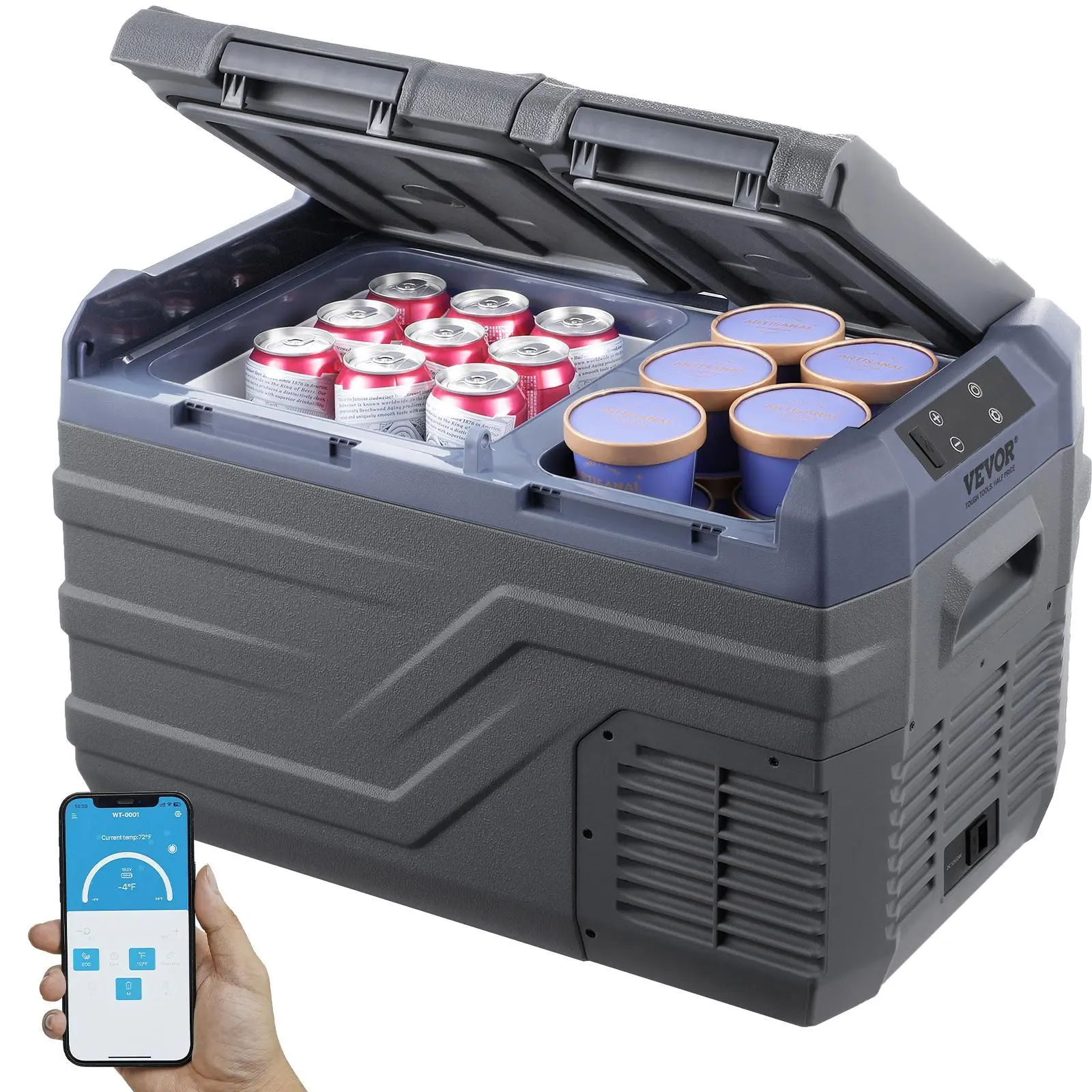 【SummerFinds】VEVOR Portable Car Refrigerator Freezer Compressor 25 L Dual Zone for Car Home