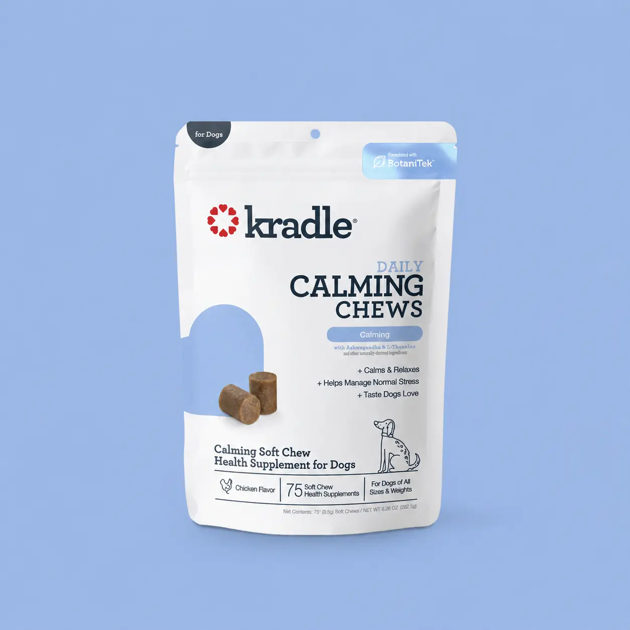 Kradle Daily Calming Chews For Dogs, Chicken Flavored