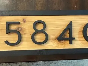 Custom Address Sign, Cedar Address Sign, House Number Address Sign, Address Number Sign