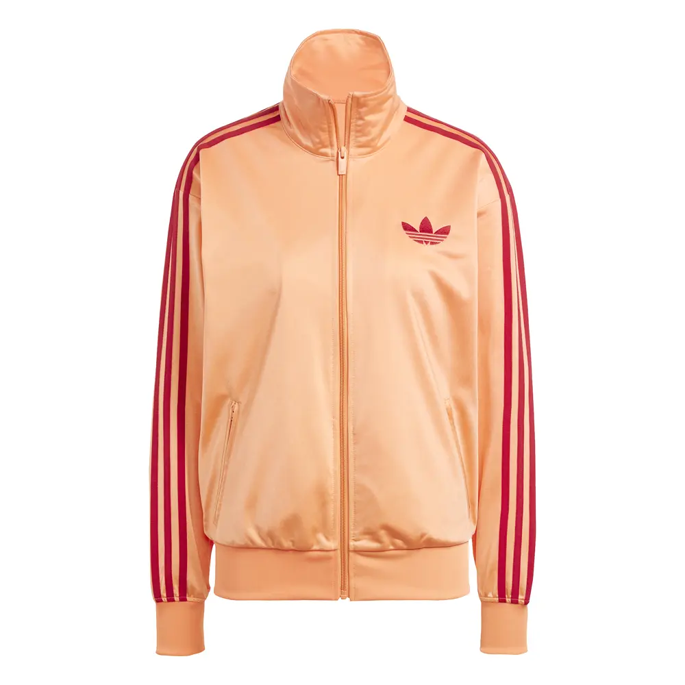 adidas Womens Adicolor Classic Firebird Loose Jacket Athletic Outerwear Casual - Orange