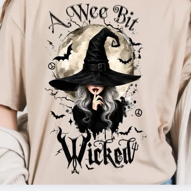 “A Wee Bit Wicked” Witch Halloween T-shirt Unisex
