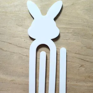 Sublimation jumbo paperclip, bunny themed planner clip, bookmark