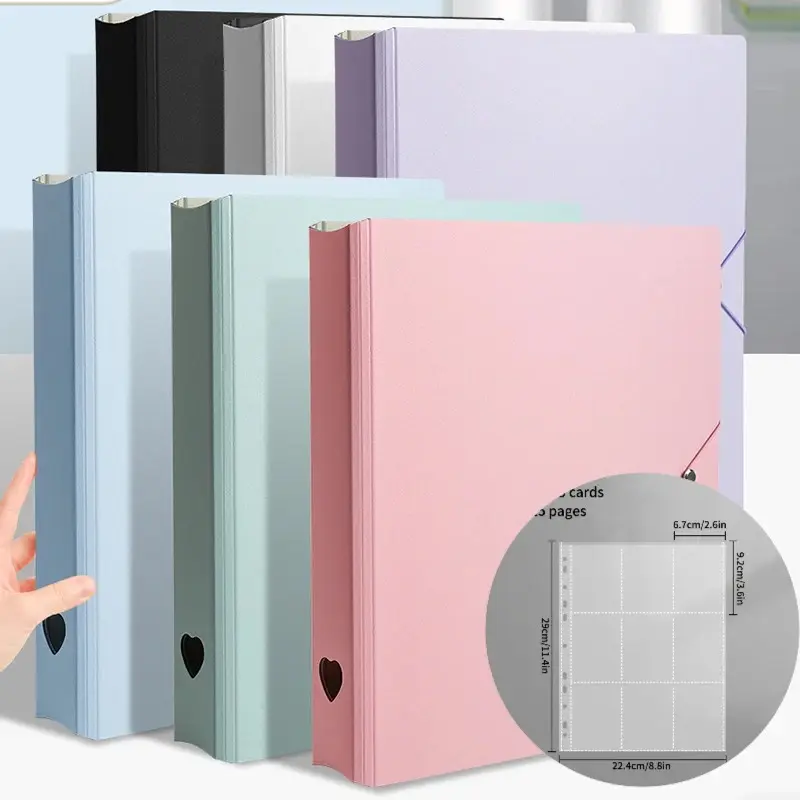 9-slot Kpop photo card storage album, large-capacity idol card collection album, portable photo album, high-end trading card storage folder, suitable for Kpop fan card collection organizer