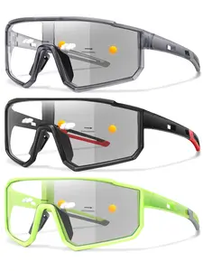 3 Piece Set Photochromic Sport Sunglasses, Unisex Outdoor Activities, Cycling, Running, Hiking, Golf, Travel, Driving, Fishing