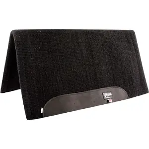 Cashel Navajo Saddle Blanket - Black, 30" x 31", 100% Woven Wool, 1/4" Padding