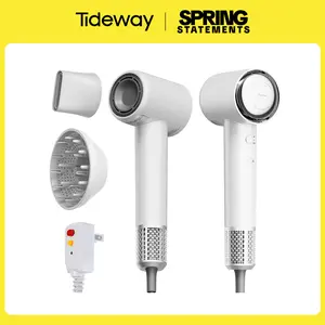 Tideway SilkJet Titanium High-speed Hair Dryer 110,000 RPM Brushless Motor Blow Dryer w/ Ionic Technology  4 Temperature Settings Thermo Control Ergonomic Design, Perfect Present for Men Women Friend Family Gift Christmas New Year Viral