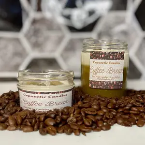 Cepacetic Candles Coffee Break Candle - Butter Tonka Maple Scented - Perfect Holiday Gift for Coffee Lovers