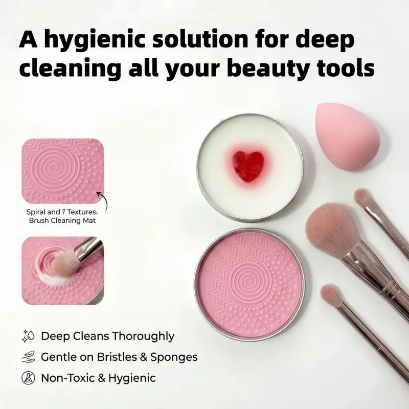 2-in-1 Makeup Brush Cleansing Bar - Makeup Brush Soap, Single Item, 100g Solid Cleaner for Removing Residue from Applicators and Sponges