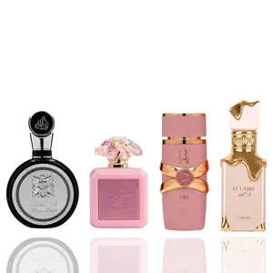 Lattafa 4-Pieces Women's Fragrance Bundle - YARA ELIXIR, Pink Blush Shams Al Emarat, ECLAIRE, Fakhar Lattafa, Couples Gift, Cozy Mood, Playful Blend, Vanilla Base