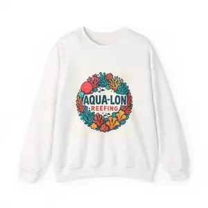Crewneck Sweatshirt — Aqua-Lon Reefing Coral Wreath Graphic