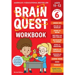Brain Quest Workbook: 6th Grade Revised Edition by Workman Publishing, Persephone Walker [Paperback Book]