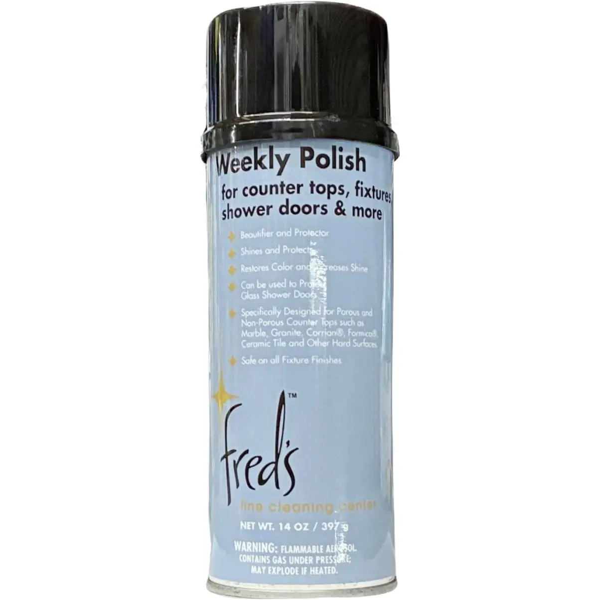 Fred's Fine Cleaning Center Residue-Free Odourless Polishing Cleaner Protectant Spray - 14 oz, All-Purpose Multisurface Household Protectant for Granite, Marble, Quartz Countertops, Odourless Polishes, Polishing Cleaner Polishes
