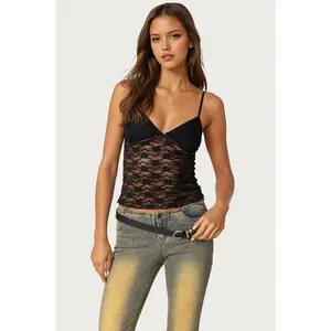 Eira Sheer Lace Tank Top