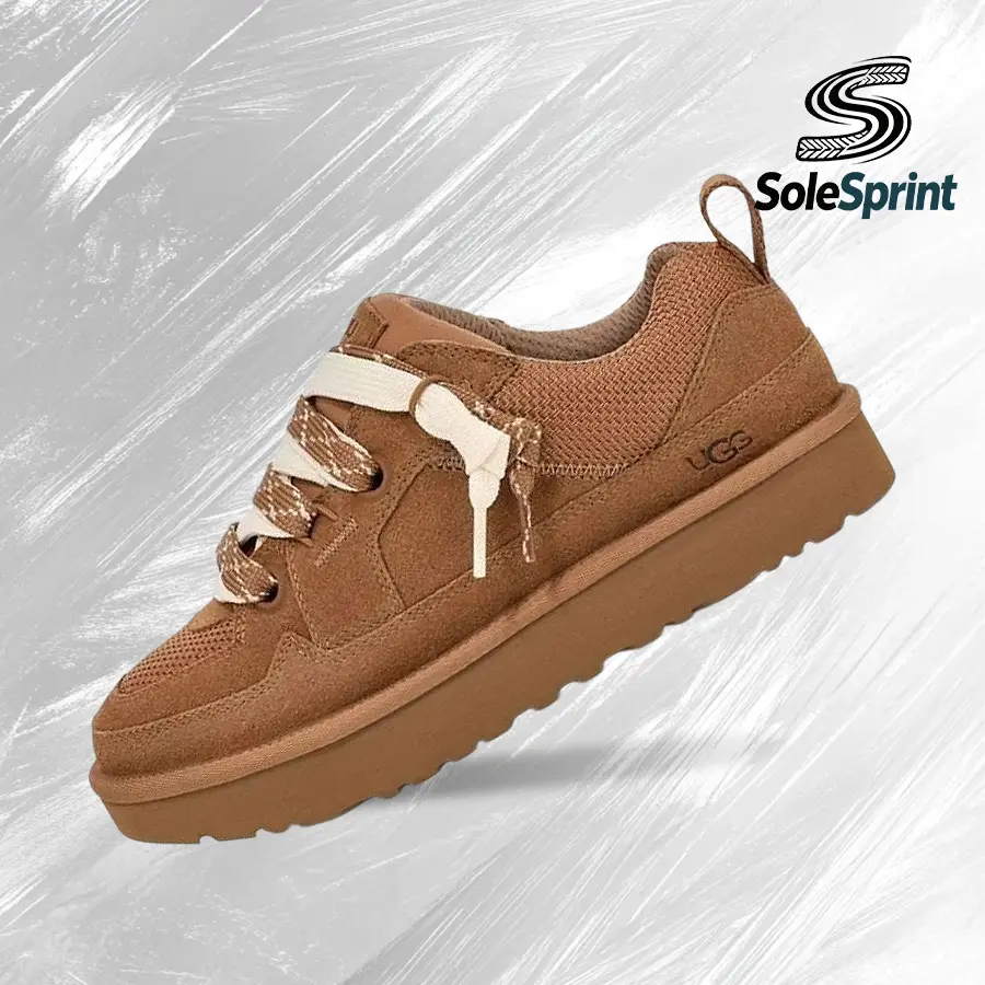 UGG Lowmel Lo Chestnut (Women's)– Women's Lifestyle Sneakers – shoes for woman -Vintagen -Spring & Summer-Inspired Running Shoes, Shock-Absorbing Comfort, Gym to Streetwear Casual Wear—back to school—1168890 CHE