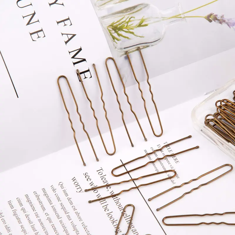 【NOT FOR SALE】Women's U-Shaped Metal Bride Hair Clip - 1-Piece Cute Fashion Hairpin Accessory for Casual & Ceremony Updos, Adult All Hair Types (Random Color)