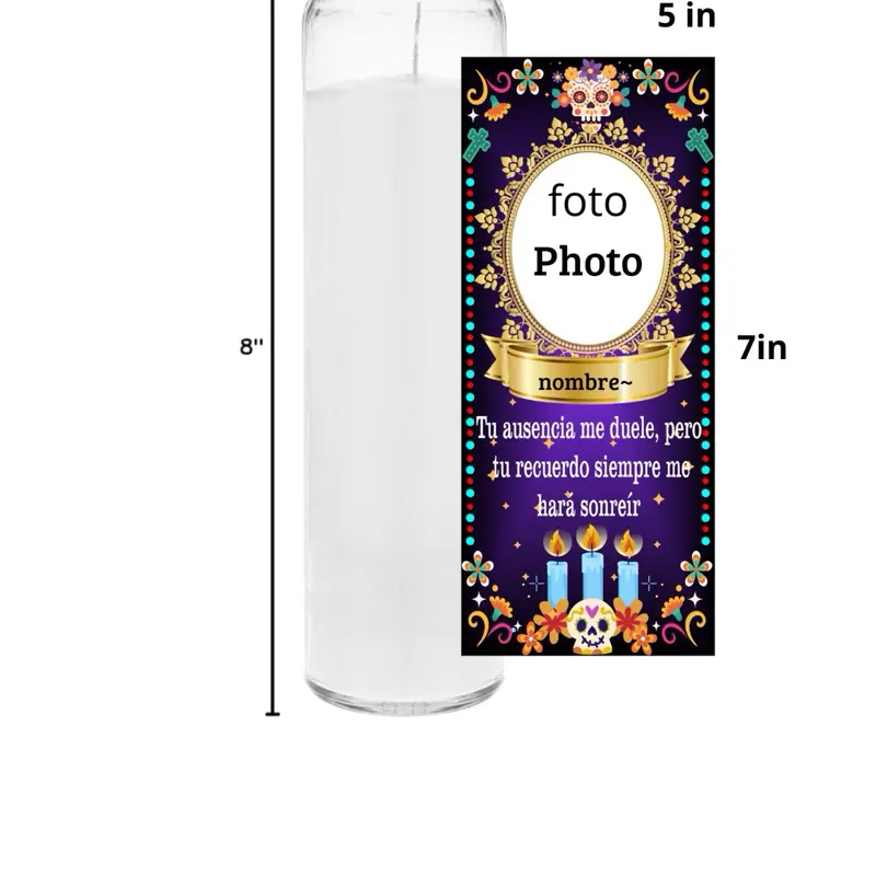 Personalized Candle Stickers for Candles  with Photo and Nombre Design for Unique Decorations