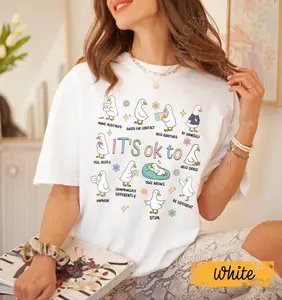 It’s Ok To Be Different Autism Goose Shirt, Autism Acceptance Comfort Colors Shirt, Special Education Teacher Tee, Neurodiversity Shirt