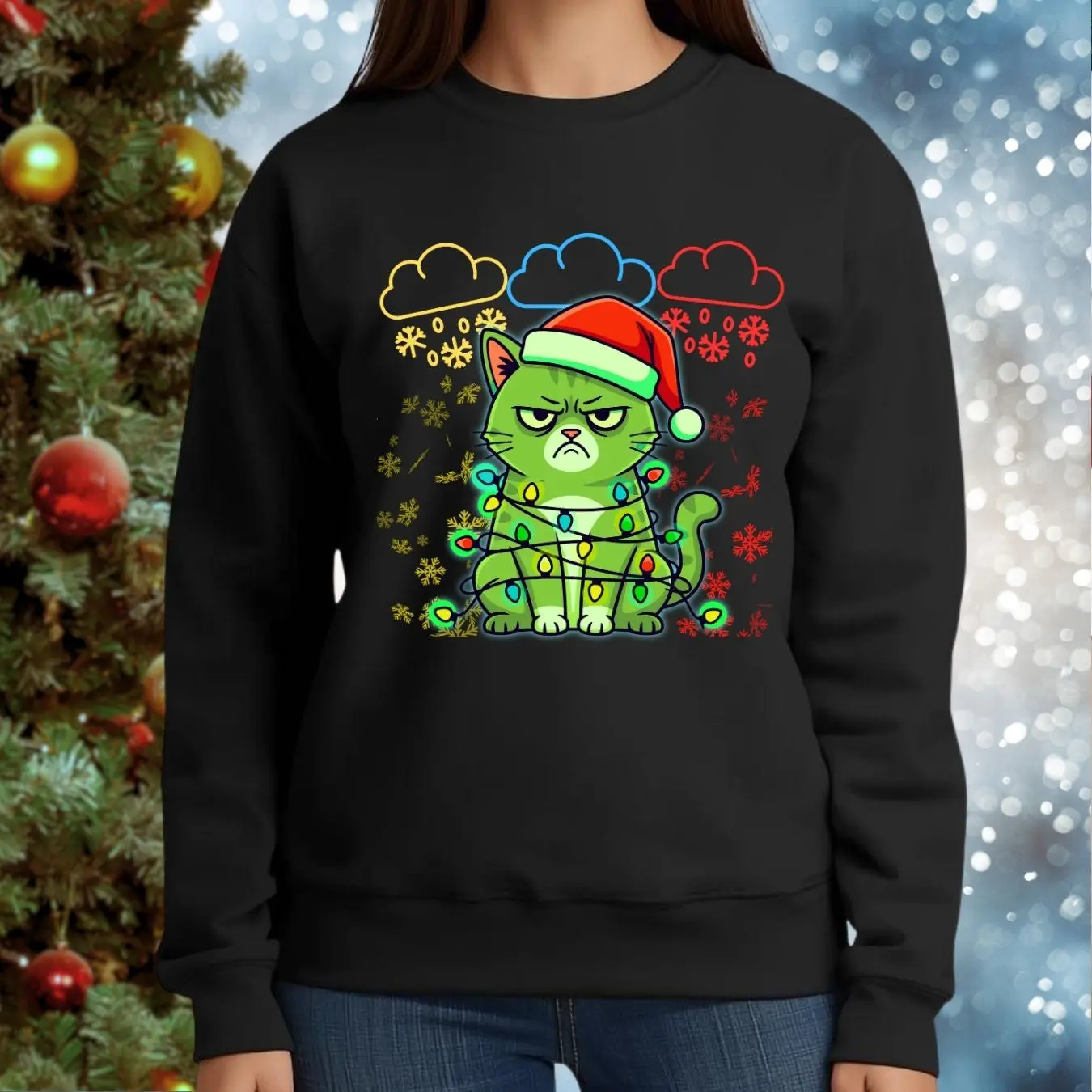 Grinch Kitty - Unisex Sweatshirt