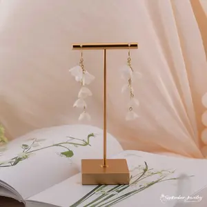 White Hydrangea Waterfall Earrings