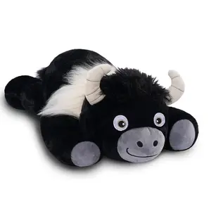【Highland Cow】Niuniu Daddy 26" | 5LB Sloth Weighted Stuffed Animals for Adults Kids, Large Brown Sloth Weighted Lap Animal Plush Toy, Giant Body Pillow with Bag Stickers as Gift for Christmas Birthday Holidays