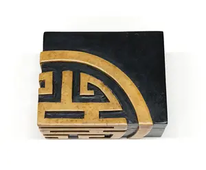 Long Life Small Rectangle Soapstone Trinket Decor Box