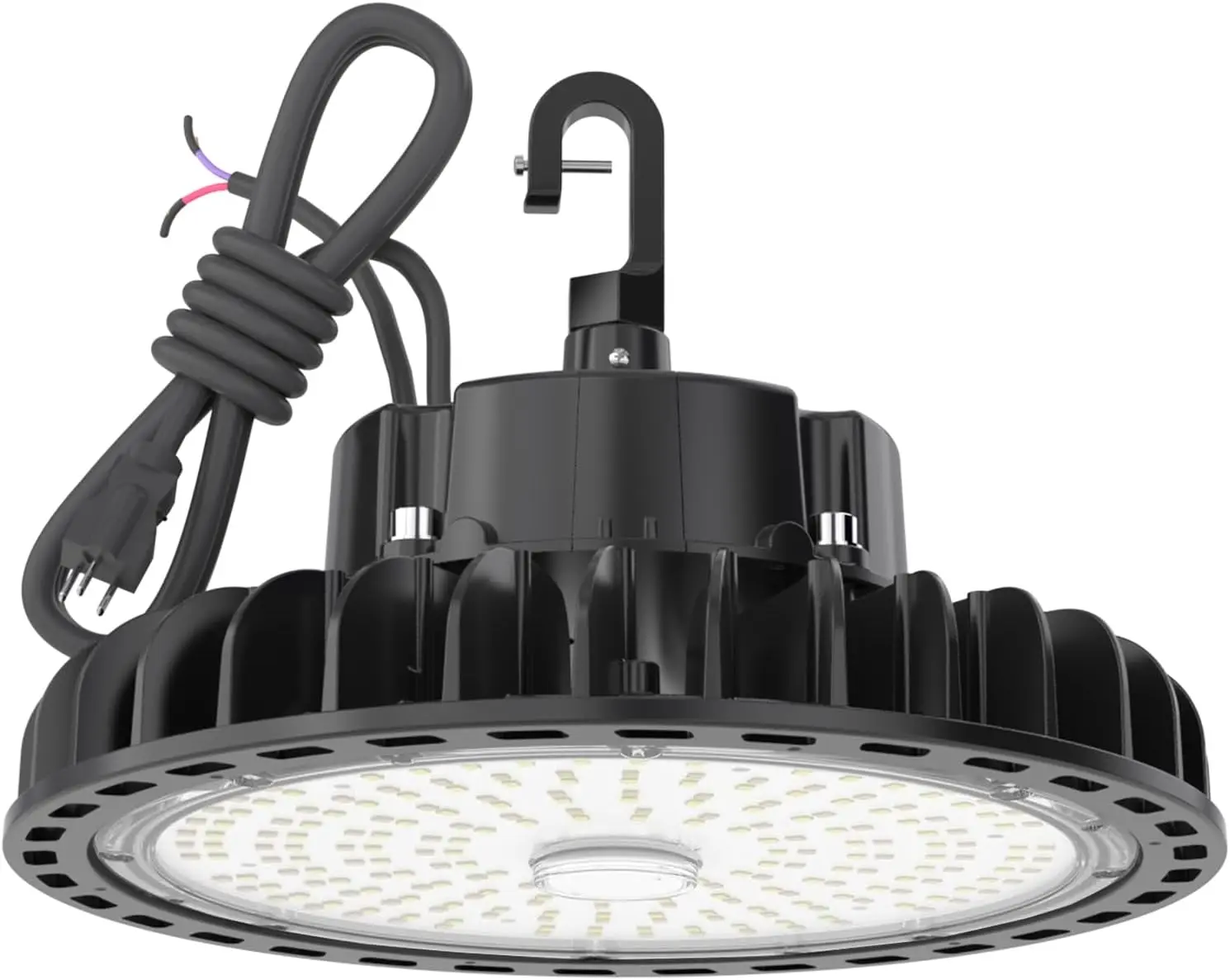HYPERLITE High Bay Led Lights 100W/150W/200W/250W (145lm/w) 5000K 1-10V Dimmable 5' Cable with 110V Plug US Hook UL Listed High Bay Led Shop Light for Barn Workshop Warehouse Dealsforyoudays