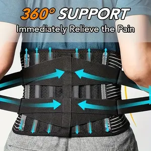 Breathable Adjustable Back Support Belt – Non-Slip Lumbar Brace with Waist Pad, Lower Back Pain Relief, Workout & Daily Use, Unisex