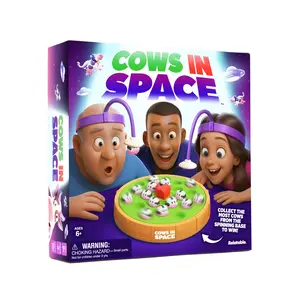 Relatable Cows In Space Game Kids UFO Game w/ Headbands Spinning Base & Magnetic Cows for Ages 6+ Birthday Gifts Family Game Night