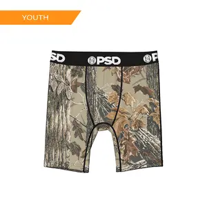 PSD Youth Boys Realtree Xtra Grey Boxer Brief - Soft, Breathable and Comfortable Stretch Underwear