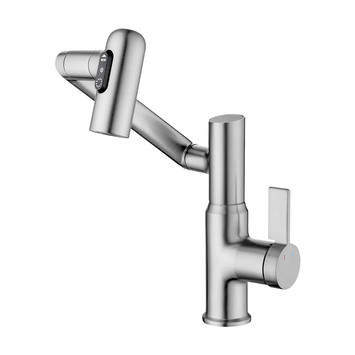 Lefton Rotatable Bathroom Faucet with Temperature Display in Fahrenheit (Batteries-Free), 3 Water Outlet Modes