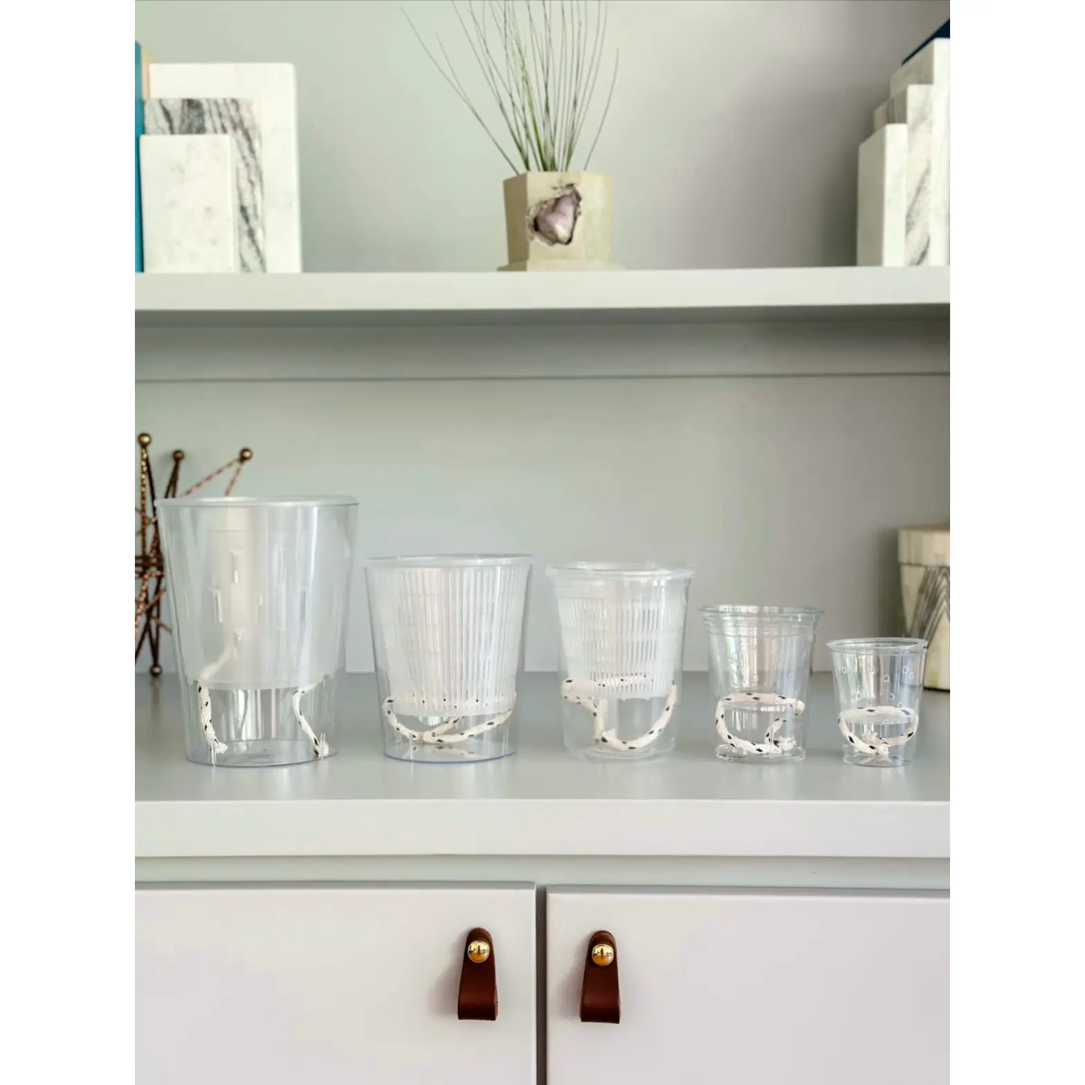 Clear Self Watering Pots - Available in Various Designs with Smooth Finish for Versatile Use in Home Decor