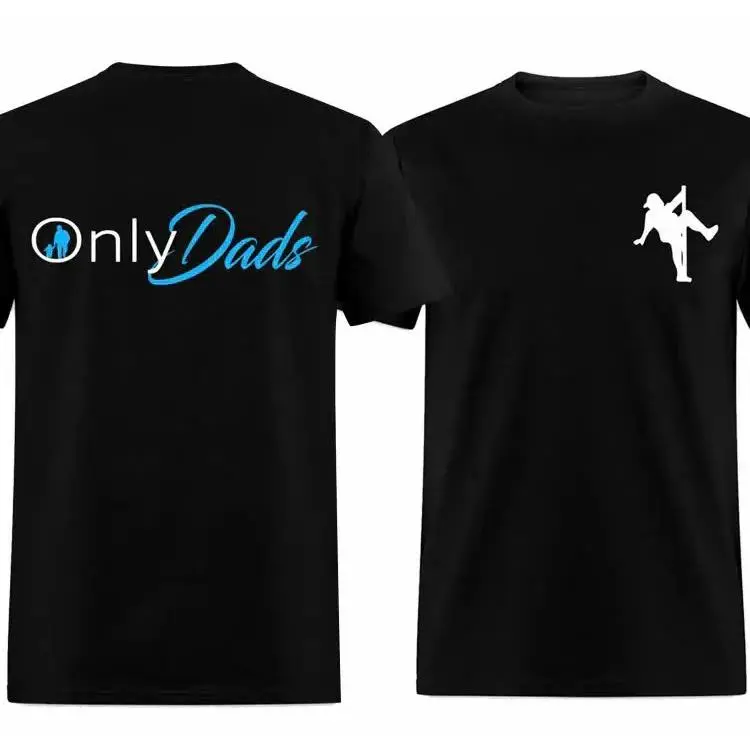 OnlyDads Short-Sleeve Casual T-Shirt, Unisex Streetwear Top, Black Menswear for Father's Day Dad's Gift, Shortsleeve, Tshirt