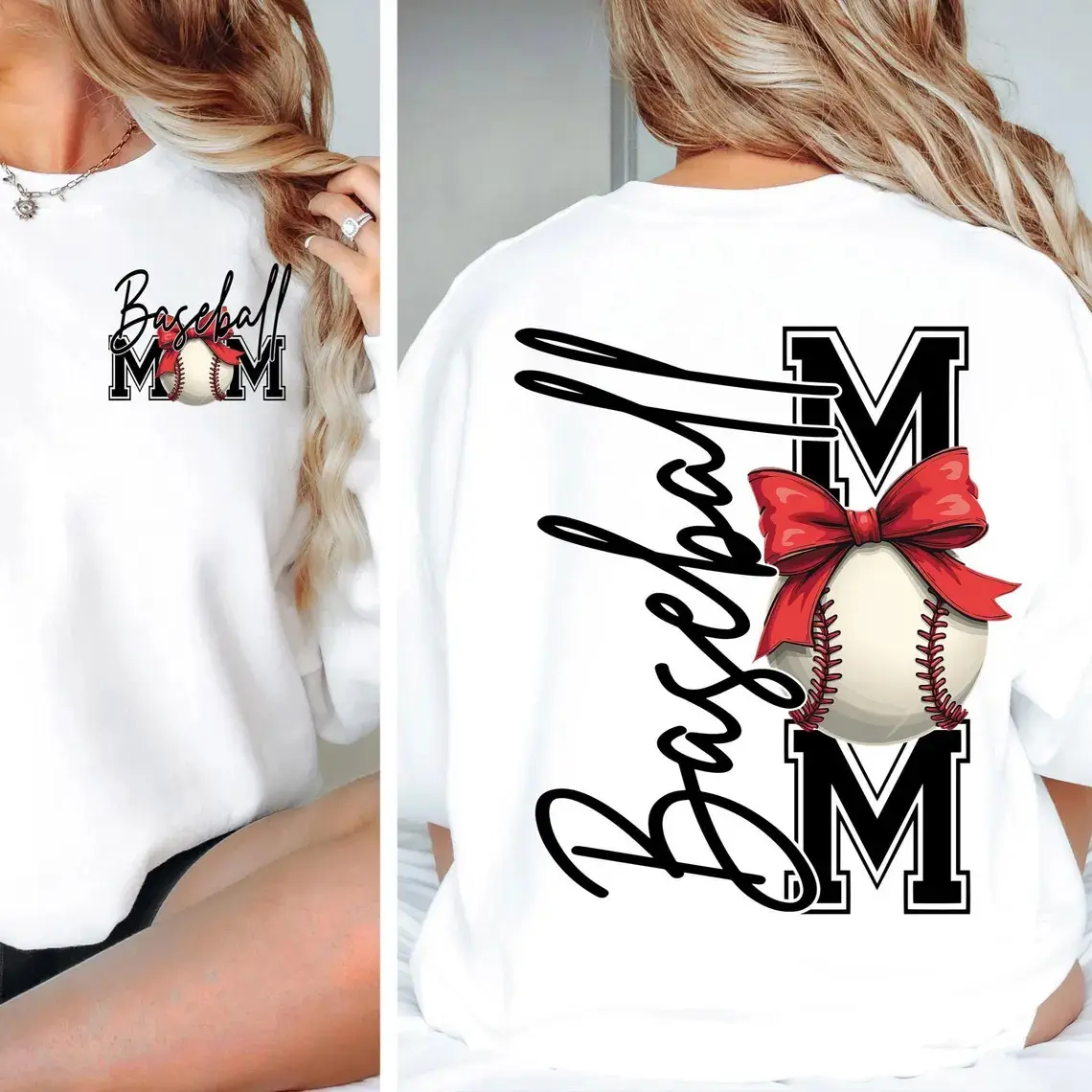 Baseball Mom Shirt |     Baseball Glove with Bow Shirt, Sports Mom Shirt