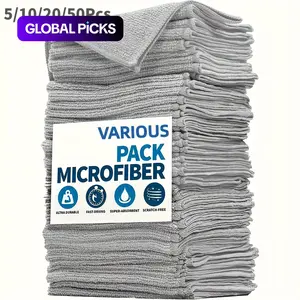 5/10/20/50pcs Microfiber Car Cleaning Towel, Soft Super Absorbent Durable Microfiber Cleaning Cloths, Quick Dry Microfiber Drying Towels for Cars, Multi-Purpose Car Wash Wipe for Cars & Kitchen Use #GLOBAL PICKS