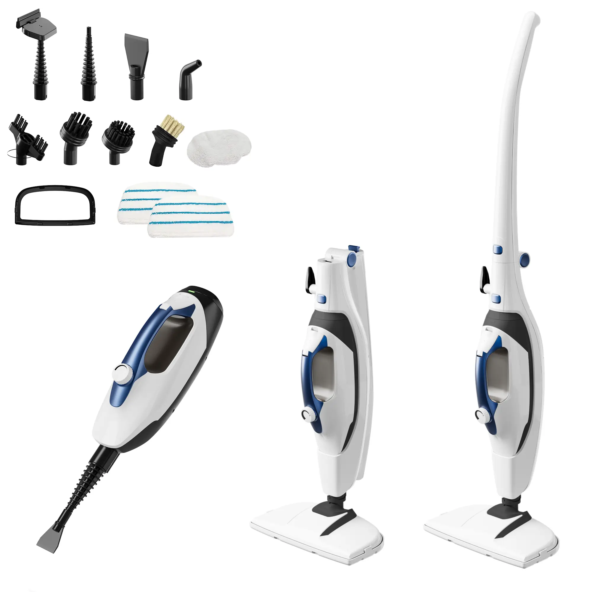 GLEEHILL 10-in-1 Steam Mop with Detachable Handheld Steamer for Walls, Grout, Floors, Tile & Carpet, 1550W Fast Heat, 90°/120° Swivel, 8m Cord, Chemical-Free Cleaners Multifunction,electric steam mop,steam mop floors,SummerVibes tiktokshops