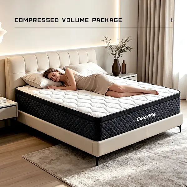 12/14-Inch Hybrid Mattress in a Box with Independent Pocket Springs and Memory Foam, Pressure Relief, Motion Isolation, Noise Reduction, and Breathable Design, Available in Twin, Full, Queen, and King Sizes
