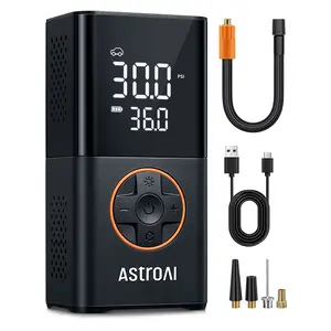 【Valentine's Day Gift】AstroAI L7 Tire Inflator Portable Air Compressor,150 PSI Cordless Car Tires Air Pump with LED Lights&Pressure Gauge,Auto Shut-Off - Tire Pump for Auto,Motorcycle, Bicycle, Ball