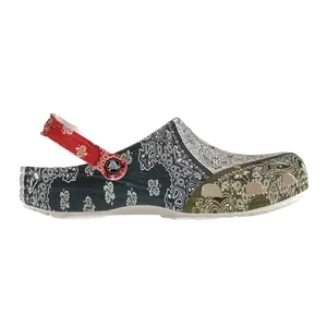 Crocs Classic Fleece Lined Clog Bandana White Red Blue Green