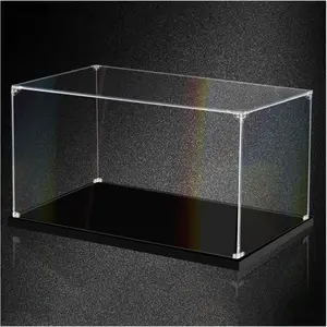 Transparent Acrylic Display Case, Stackable Doll Box, Vertical Assembly Stand with Base, Pop Character Dustproof Storage Christmas gift, Durable Storage Organizer