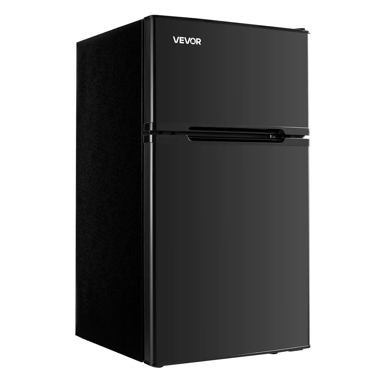 VEVOR Mini Fridge with Freezer, 3.2 Cu.Ft, Two Door Compact Refrigerator, Adjustable Temperature, Shelf, Energy Efficient Small Fridge, Reversible Door, Low Noise, for Bedroom, Dorm, Office, BlackSummervibes