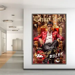 Scarface Thug Life Canvas Wall Art - Exclusive Design, Extra Large Wall Art ,Wall Art Canvas Poster Wall Decorative