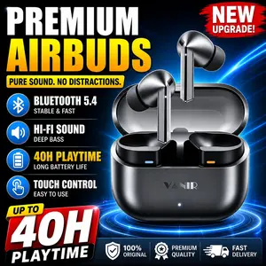 VANIR Bluetooth Earbuds 5.4 Call Noise Reduction, Wireless Noise Cancellation, Sports IPX5 Waterproof Long Battery Life with Mic TWS Compatible with iPhone Android Usb Charging Headset