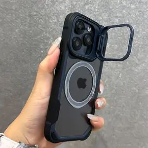 Magnetic Stand iPhone Protective Case for 17/16/15/14/13 Pro Max/pro/plus, Magsafe Compatible, Reinforced Corners, Shockproof, High Transparency